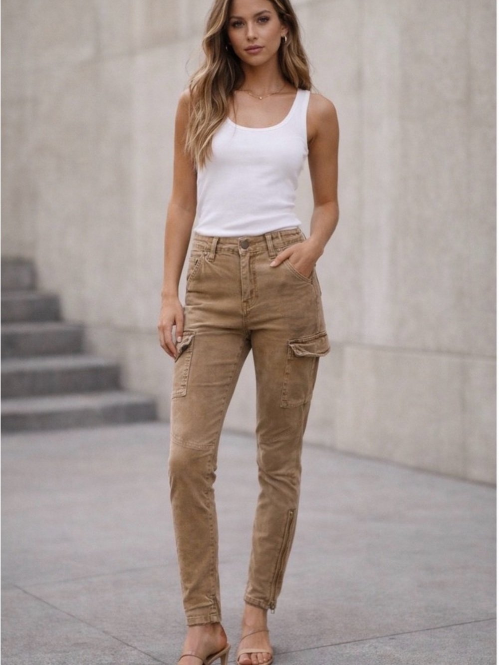 J Brand Slim Straight Pants in Light Taupe